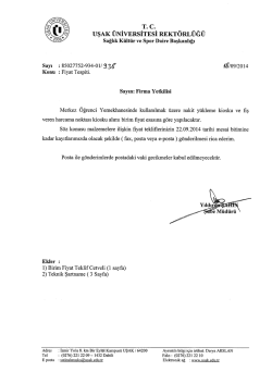 T. C. - Uşak &Uuml;niversitesi