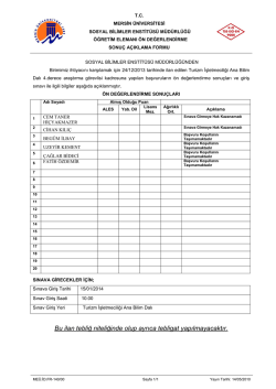 Mersin Meslek Y&uuml;ksekokulu Y&ouml;netim Kurulunun 14/11/2008 tarih ve