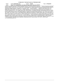 unıkonut ıspartakule &ouml;demelerı!