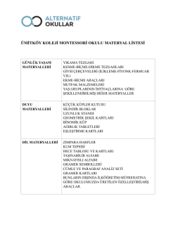 materyal listesi (1) - turkce