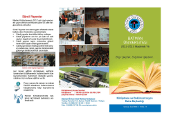 2012-2013 Akademik Yılı K&uuml;t&uuml;phane Tanıtıcı Broş&uuml;r&uuml; 740 KB PDF