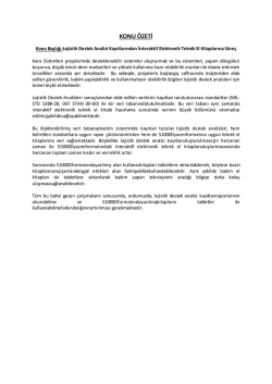 FNSS - Lojistik Destek Analizi Kayıtlarından İnteraktif Elektronik