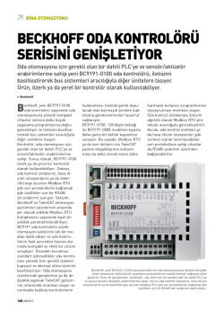Beckhoff oda kontrol&ouml;r&uuml; serisini genişletiyor
