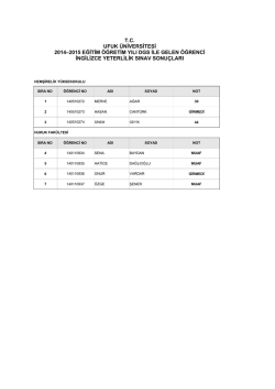tc ufuk &uuml;niversitesi 2014&ndash;2015 eğitim &ouml;ğretim yılı dgs ile gelen