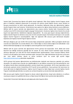 İngilizce Hazırlık - İstanbul Şehir &Uuml;niversitesi