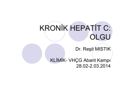 KRONİK HEPATİT C: OLGU