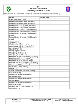 &Ccedil;.&Uuml;. DİŞ HEKİMLİĞİ FAK&Uuml;LTESİ KIRMIZI RE&Ccedil;ETEYE TABİ İLA&Ccedil;