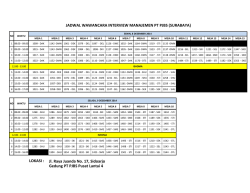 JADWAL WAWANCARA USER PT PJBS REV01