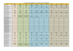 2014-2015 1. D&ouml;nem Sınav Takvimi