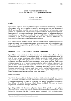 İzmir ve Yakın Çevresindeki Kıyı Yapılarındaki Gelişmelerin Analizi