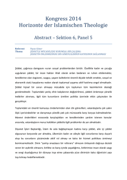 Kongress 2014 Horizonte der Islamischen Theologie
