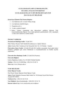 29 Mayıs Üniversitesi - Uluslararası İlahiyat Programı