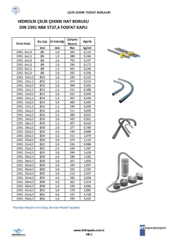 Hidrolik &Ccedil;elik &Ccedil;ekme Hat Borusu Dın 2391 Nbk St37,4 Fosfatlı