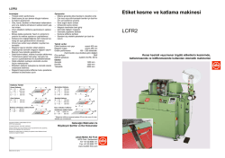 Etiket kesme ve katlama makinesi LCFR2