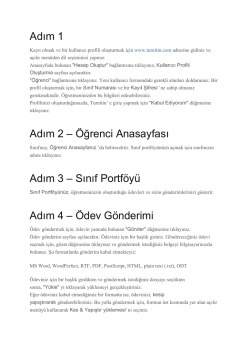 &Ouml;ğrenci Kılavuzu i&ccedil;in Tıklayınız.