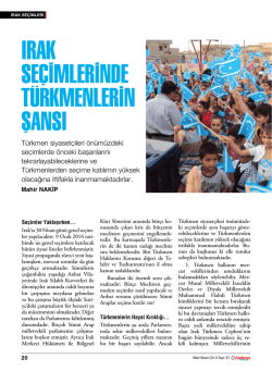 Irak Seçimlerinde Türkmenlerin ŞanSı