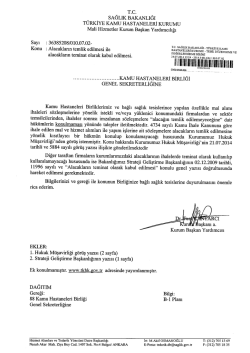 A&ccedil; - T&uuml;rkiye Kamu Hastaneleri Kurumu