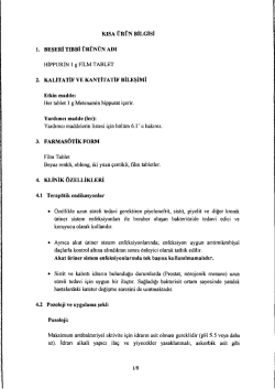 hippurin-1g-film-tablet-d354 kisa &uuml;r&uuml;n bilgisi
