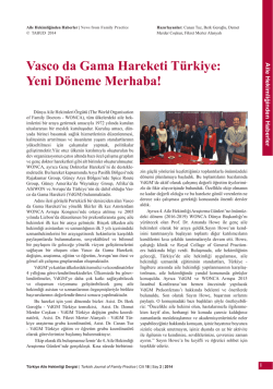 PDF - Vasco da Gama Hareketi T&uuml;rkiye: Yeni D&ouml;neme Merhaba!