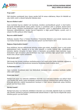 İZLEME DEĞERLENDİRME BİRİMİ SIK&Ccedil;A SORULAN
