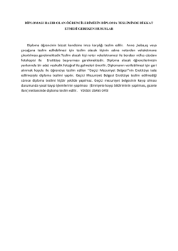 diploma teslimi