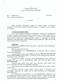 Antalya Kamp Duyurusu 04.04.2014