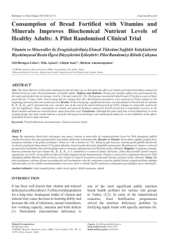 Consumption of Bread Fortified with Vitamins and Minerals Improves