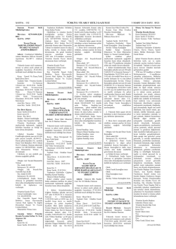 05.03.2014 Yönetim Kurul Kararı Sayı 8521 Sayfa 152