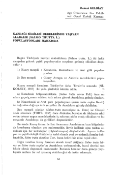 ALABALIK (sALMo TRUTTA L.)