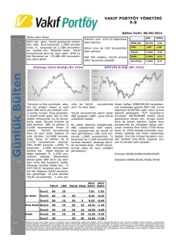 G&uuml;nl&uuml;k B&uuml; lten - Vakıf Portf&ouml;y