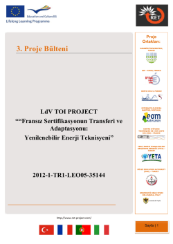 3. Proje B&uuml;lteni