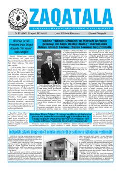 19-cu n&ouml;mrə - Zaqatala Qezeti