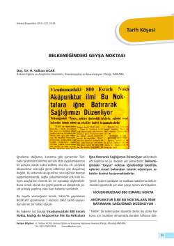 Belkemiğindeki Geyşa Noktası