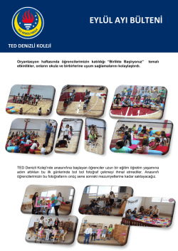 EYL&Uuml;L AYI B&Uuml;LTENİ - TED Denizli Koleji