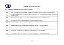 TARLA BİTKİLERİ Anabilim Dalı DR Programı &Ouml;ğrenme &Ccedil;ıktıları