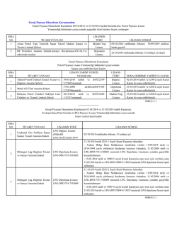 Enerji Piyasası D&uuml;zenleme Kurulunun 09/10/2014 ve 23