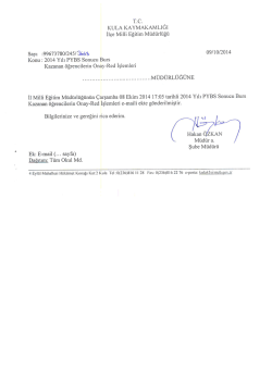 2014 Yılı PYBS Sonucu Burs Kazanan &Ouml;ğrencilerin Onay
