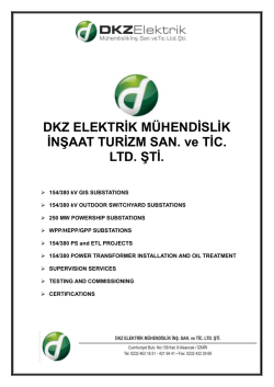 presentatıon document - DKZ Elektrik Mühendislik