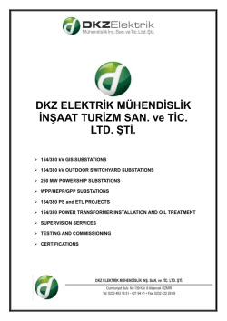 presentatıon document - DKZ Elektrik M&uuml;hendislik