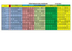 &ouml;ğretmenler ders proğramı 17.02.2014