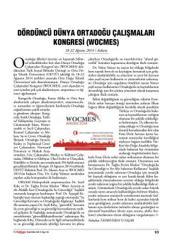 D&Ouml;RD&Uuml;NC&Uuml; D&Uuml;NYA ORTADOĞU &Ccedil;ALIŞMALARI