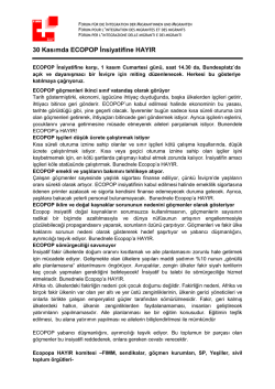 30 Kasımda ECOPOP İnsiyatifine HAYIR