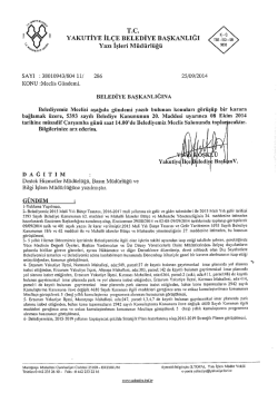 T.C. YAKUTİYE iL&Ccedil;E BELEDİYE BAŞKANLıĞı