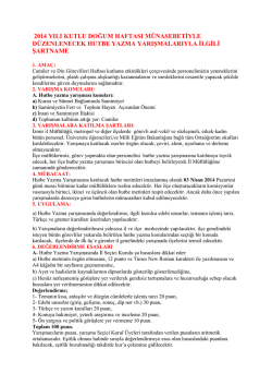 2014 yılı Kutlu Doğum Haftası dolayısıyla İlimiz