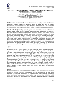 bakteri ve mantarlarla lif &uuml;retimi-biyoteknolojiyle yeni tekstil