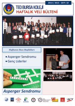 Asperger Sendromu - TED Bursa Koleji