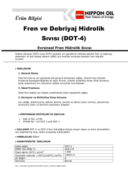 Fren ve Debriyaj Hidrolik Sıvısı (DOT-4)
