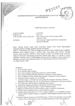 2013 Genel Kurul &Ccedil;ağrısı YKK Vekalatname