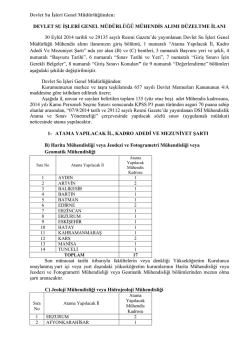 Devlet Su İşleri Genel M&uuml;d&uuml;rl&uuml;ğ&uuml;nden