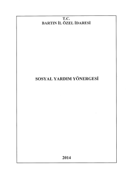 İl &Ouml;zel İdaresi Sosyal Yardım Y&ouml;nergesi